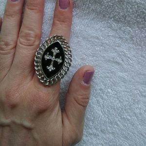 Goth style guess ring